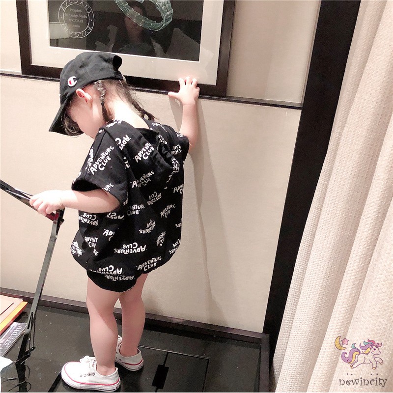 Set Áo Thun Tay Ngắn &amp; Quần Short Cho Bé Gái