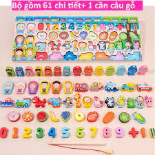 Bộ đồ chơi câu cá bằng gỗ cho bé Quà tặng từ Meji/Grow