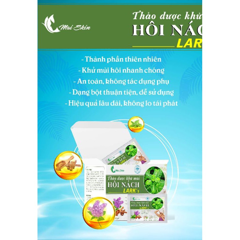 Thảo dược khử mùi hôi nách, hôi chân,mồ hôi tay chân LARK'S