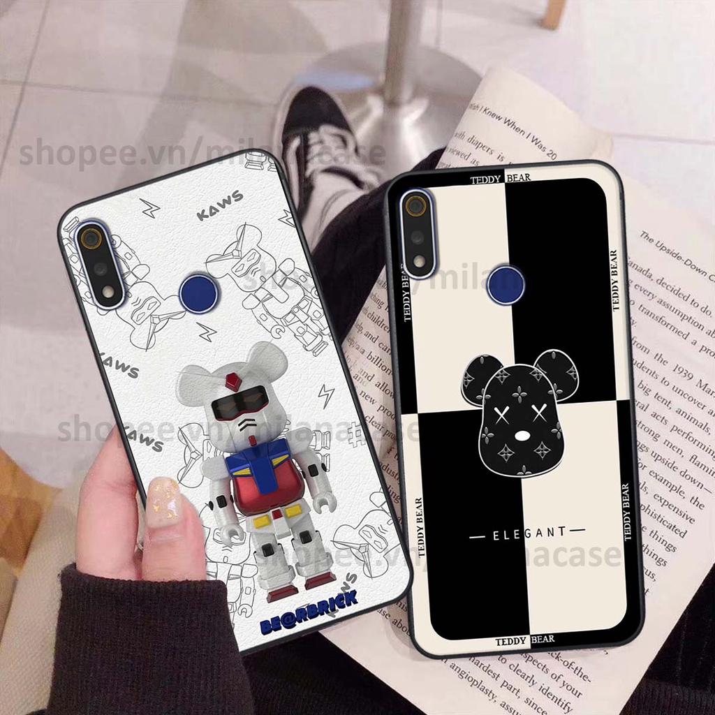 Ốp Realme 3 / 3 Pro gấu be@rBrick gấu Teddy Kaws siêu đẹp, phong cách, cá tính