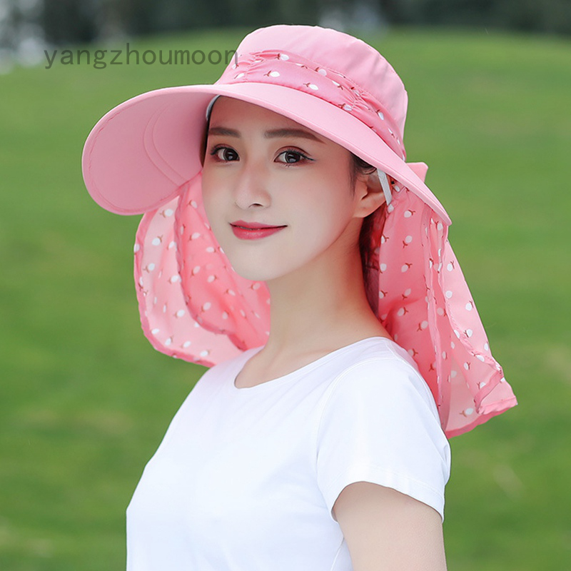 Mũ lưỡi trai cotton chống nắng UPF 50 + UV kèm tấm che cổ có thể tháo rời cho nam và nữ