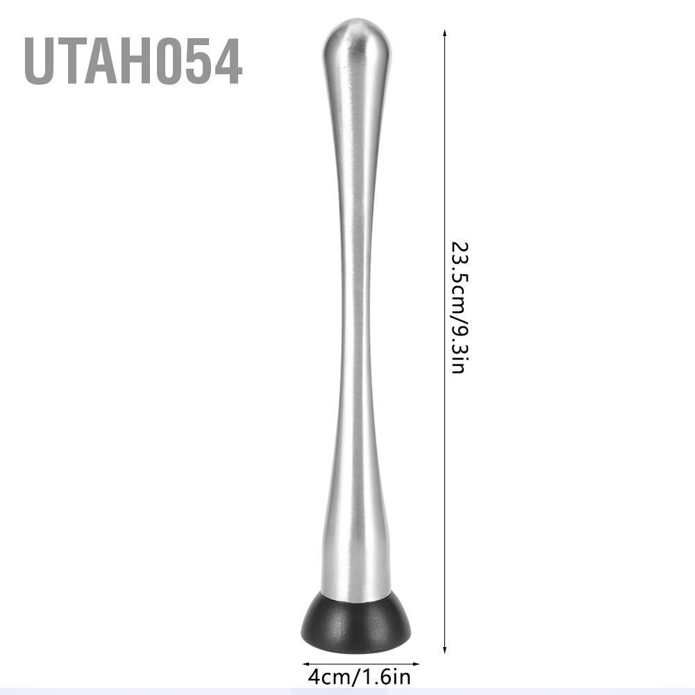 [Hàng Sẵn] Thép không gỉ chuyên nghiệp Đá Crushing Rod Cocktail Trộn Muddler Bartender Tool【Utah054】