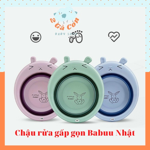 Chậu rửa mặt gấp gọn,Thau rửa cho bé Babuu nhật