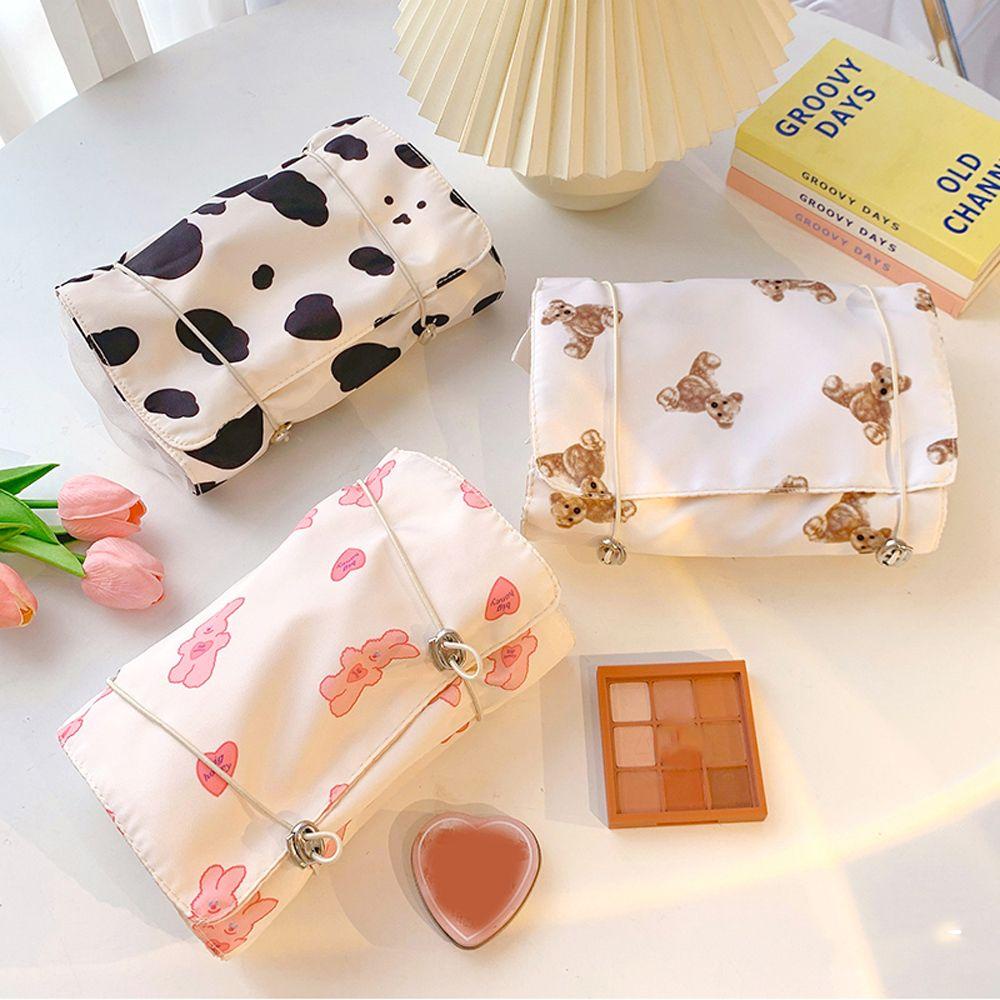 Túi Đựng Đồ Trang Điểm Sức Chứa Lớn 4 Trong 1 in Họa Tiết Thỏ / Gấu Thanh Lịch Cho Nữ
