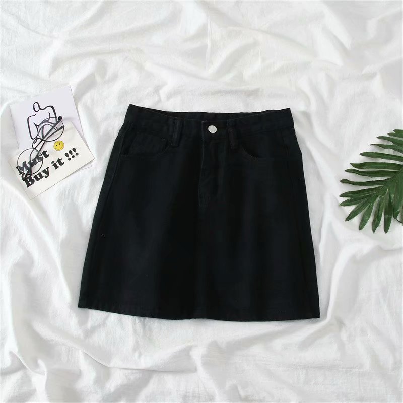 Chân váy denim eo cao thời trang Hàn Quốc ngọt ngào size S-5XL | BigBuy360 - bigbuy360.vn