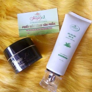Face collagen và sữa rửa mặt bạc hà