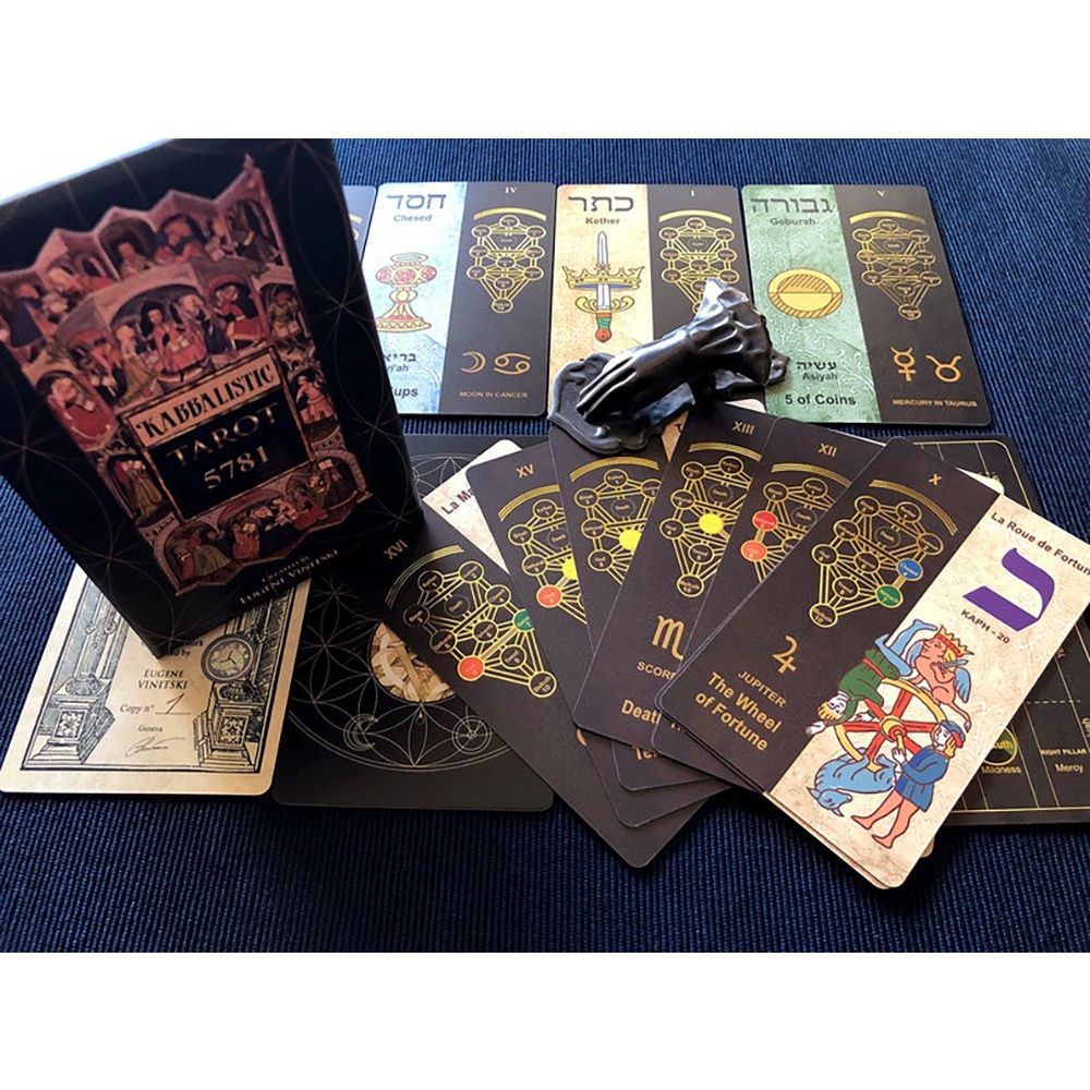 Bộ Bài Kabbalistic Tarot 5781 78 Lá Bài Tặng Đá Thanh Tẩy SB85