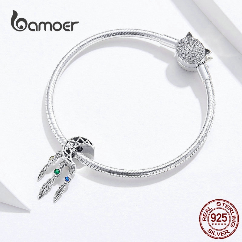 Hạt Charm Bamoer SCC1232 Bằng Bạc Xinh Xắn Làm Vòng Tay