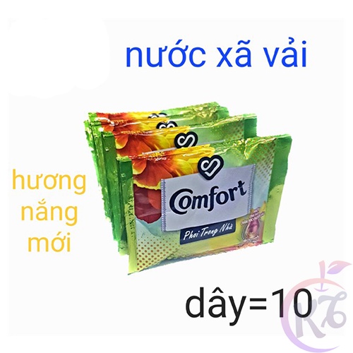 Combo 3 dây nước xả vải Comfort 1 lần xả hương Nắng Mới phơi trong nhà gói 20ml - dây 10 gói - nước xả quần áo thơm lâu