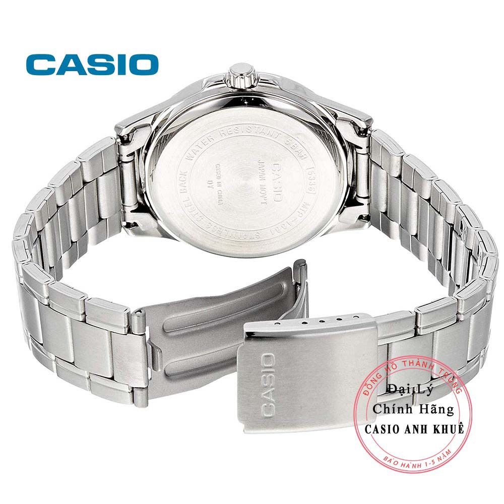 [Mã FARSBR243 giảm 15% đơn 249K] Đồng hồ nam Casio MTP-1381D-1AVDF dây kim loại