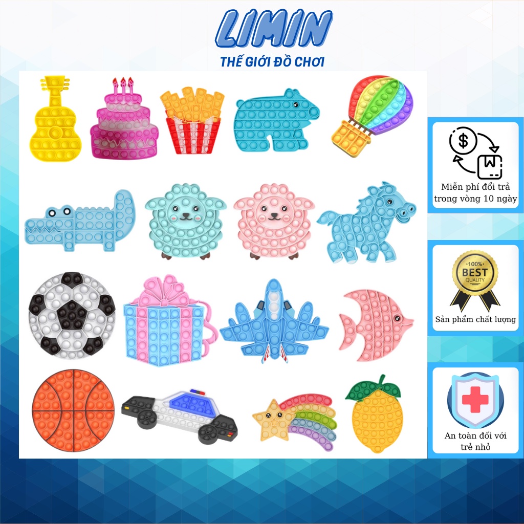 Pop it, Pop it fidget toy, đồ chơi pop it, đồ chơi nhấn bóng, giải trí, xả stress hiệu quả cho người lớn, trẻ em