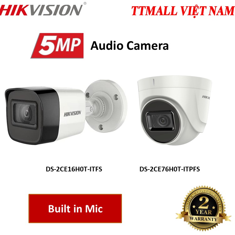 [SIÊU NÉT CÓ MICRO ]TRỌN BỘ 4 CAMERA HIKVISION 5.0MP ULTRA 2K MIC THU ÂM - NÉT NHẤT HIỆN NAY CHÍNH HÃNG - BẢO HÀNH 2 Năm