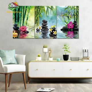 Bộ 3 tranh đính đá 5d tự làm hình bông hoa