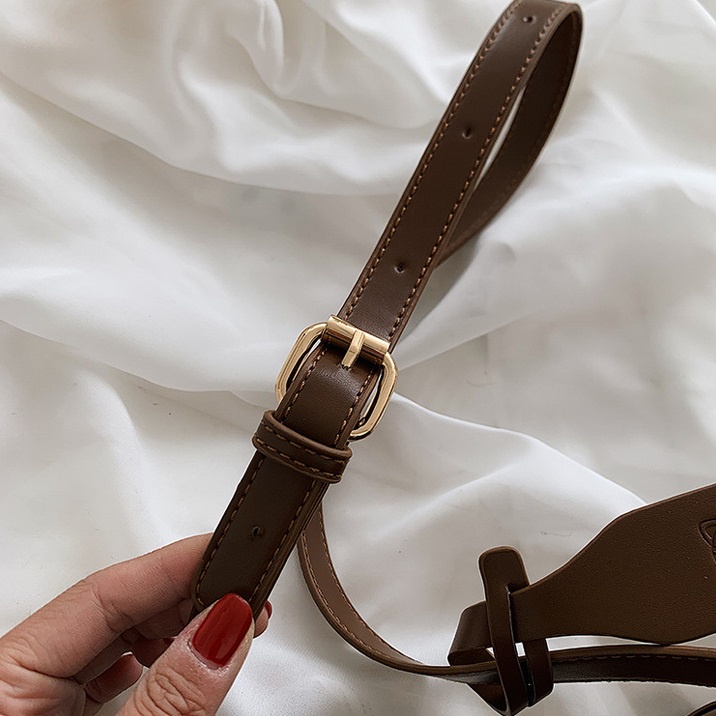 Túi đeo chéo nữ mini da cao cấp dáng vuông viền form cứng kèm tag con mèo hàng đẹp