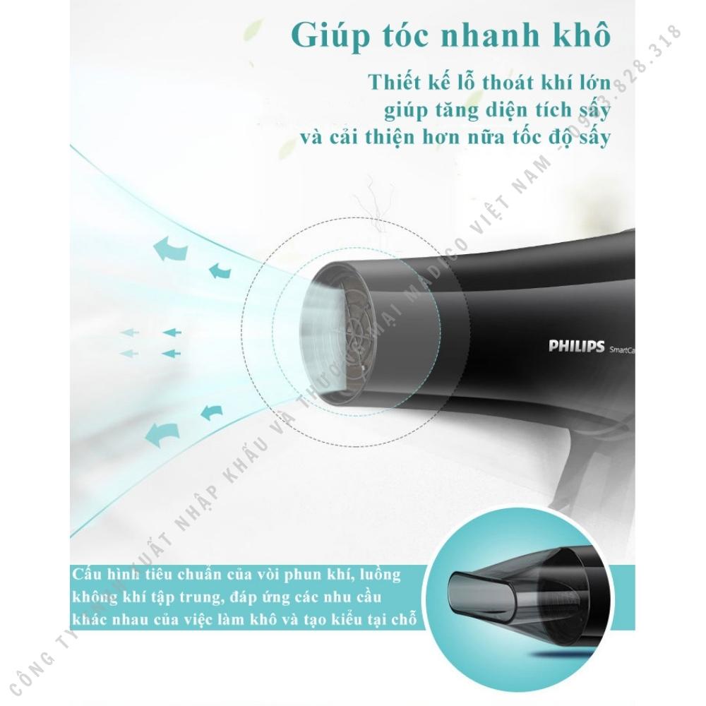 Máy sấy tóc Philips BHC020 2 chiều nóng lạnh 1800W, chuyên nghiệp dùng cho salon và gia đình