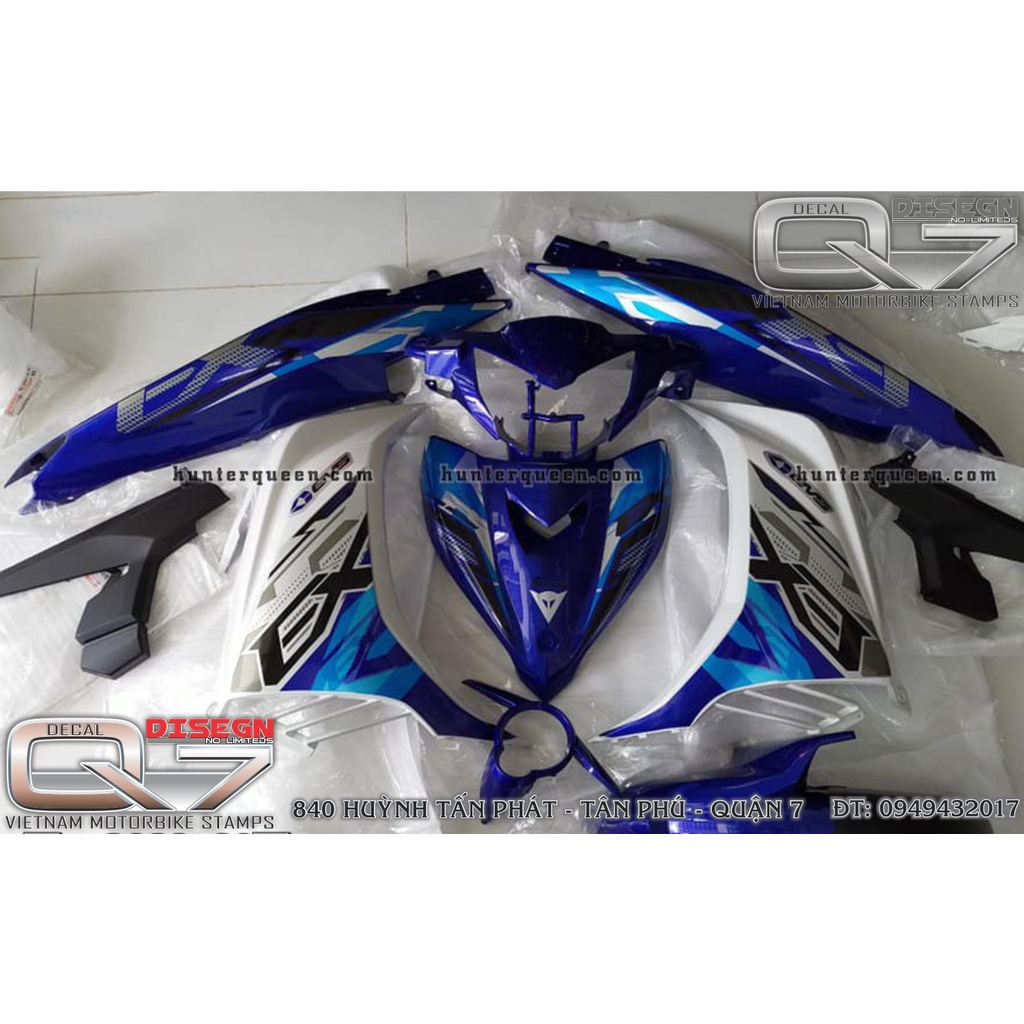 TEM RỜI EXCITER 2011 XANH GP TRẮNG