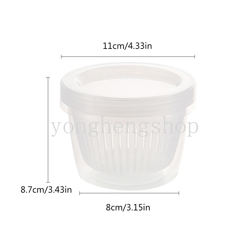 Hộp Nhựa Tròn Trong Suốt Có Nắp Đựng Hành Tỏi Bảo Quản Tủ Lạnh