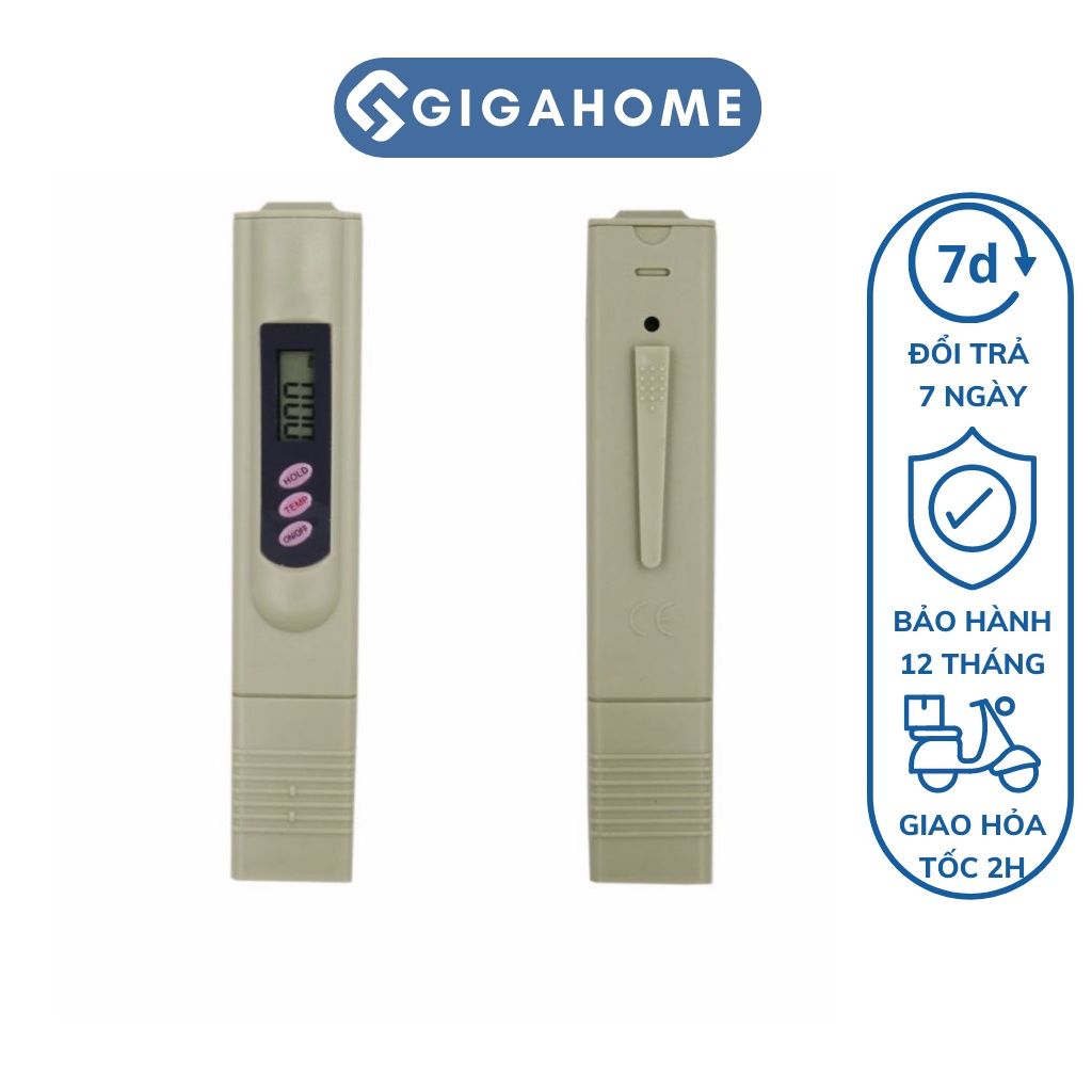Bút Thử Nước Sạch GIGAHOME Đo Dung Dịch Thủy Canh, Chất Lượng Nguồn Nước Màn Hình LCD 5332