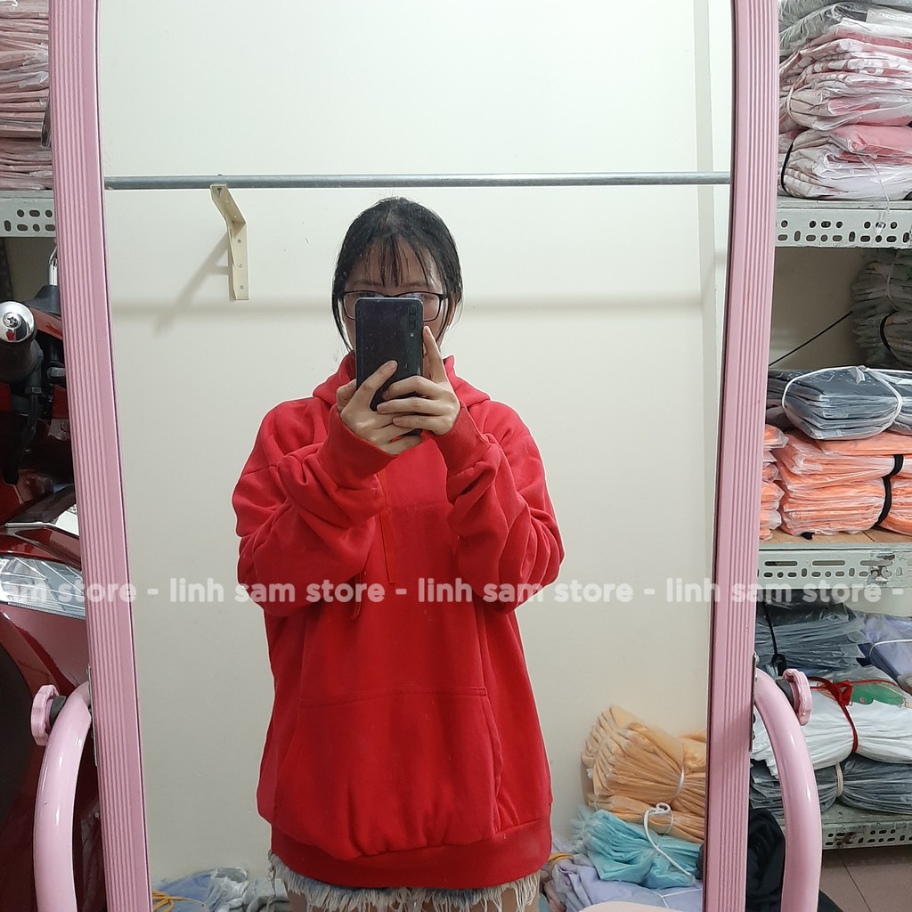 Áo khoác nữ SAM CLO hoodie nỉ ngoại có mũ freesize form rộng đủ màu unisex mặc cặp, nhóm, lớp TRƠN BASIC