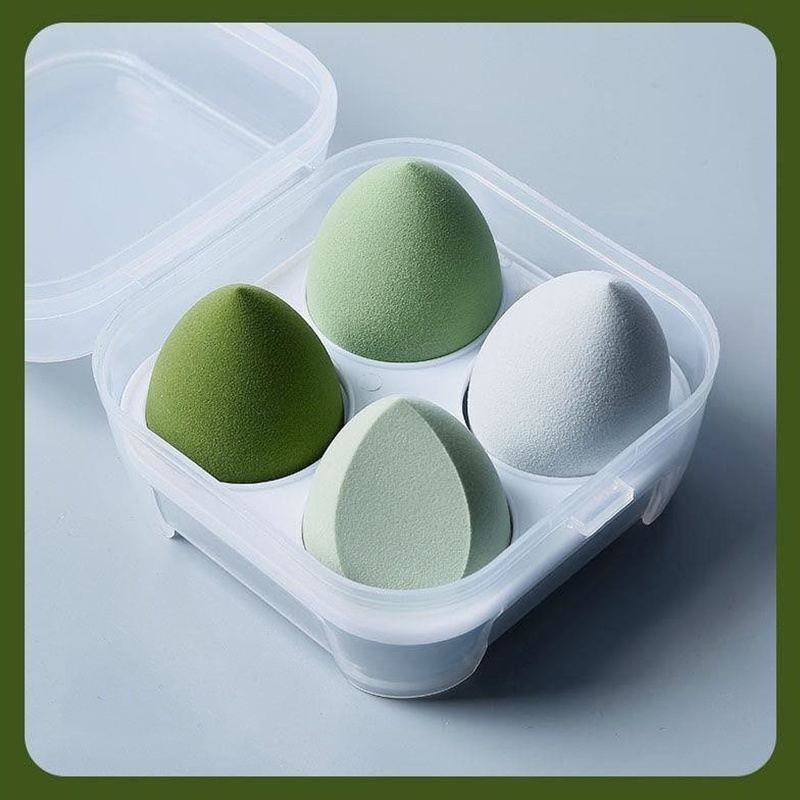 Mút trang điểm hình trứng Hộp 4 mút tán kem nền màu Pastel mềm mịn dễ dàng vệ sinh Michaen