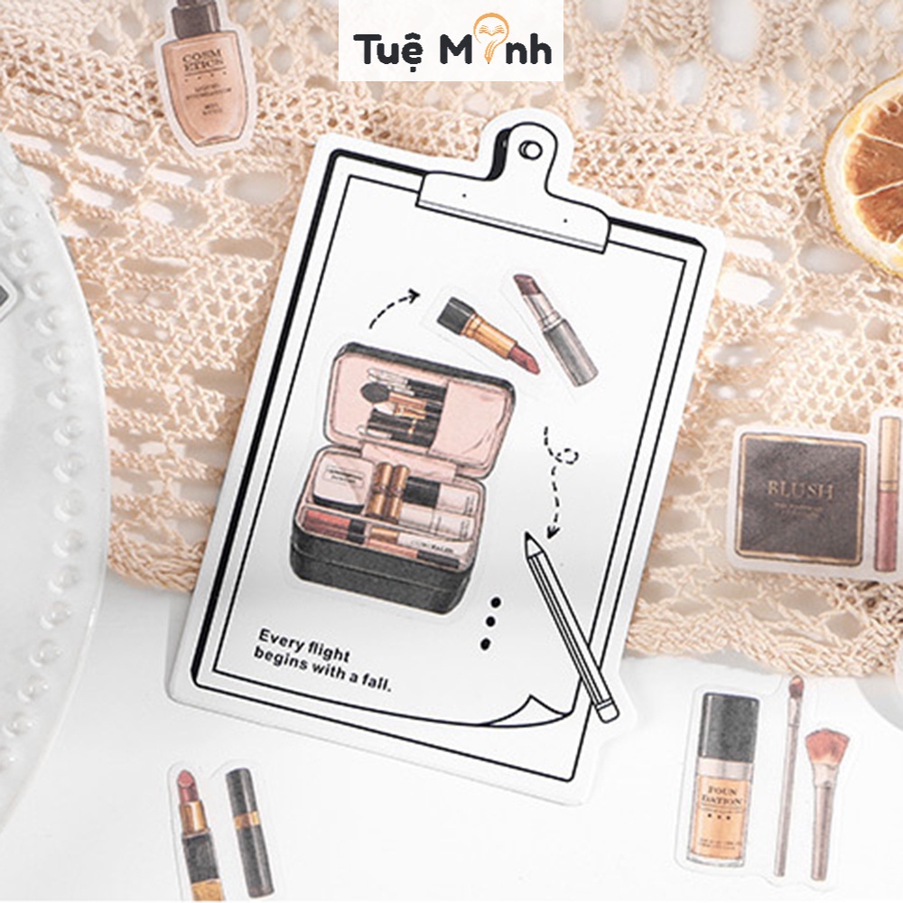 Sticker mỹ phẩm nước hoa dễ thương STI55 nhãn dán hình phụ kiện trang điểm độc đáo