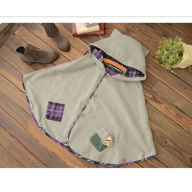 Áo Khoác Gió Phối Nút Ấm Áp Thời Trang Mùa Đông Cho Nữ