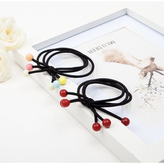 Dây cột tóc nhiều hạt sắc màu