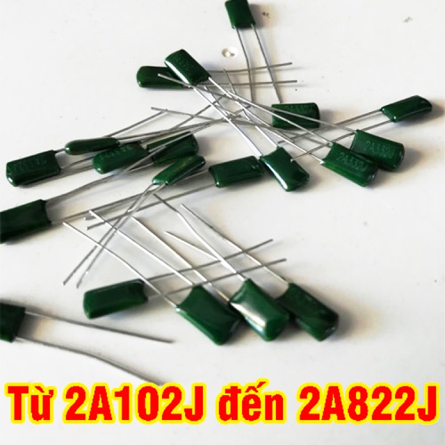 Tụ mica từ 2A102J đến 2A822J gói 20 con