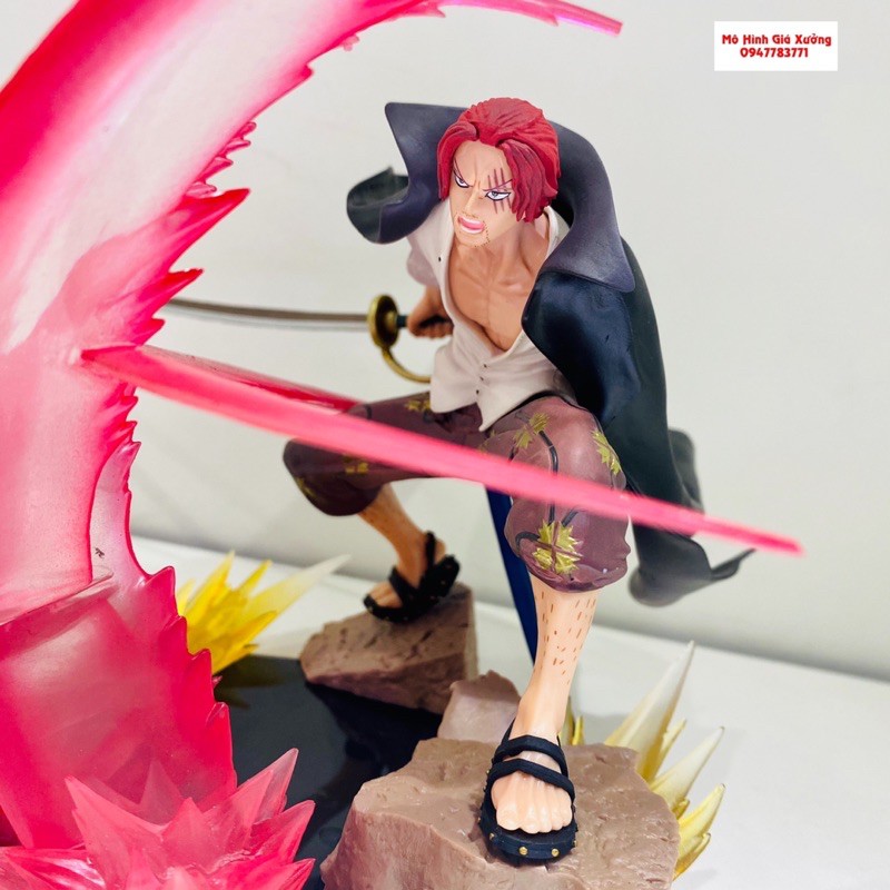 Mô Hình Tứ Hoàng Shank Tóc Đỏ Cao 18cm Trạng Thái Chiến Đấu - Figure Tượng One Piece