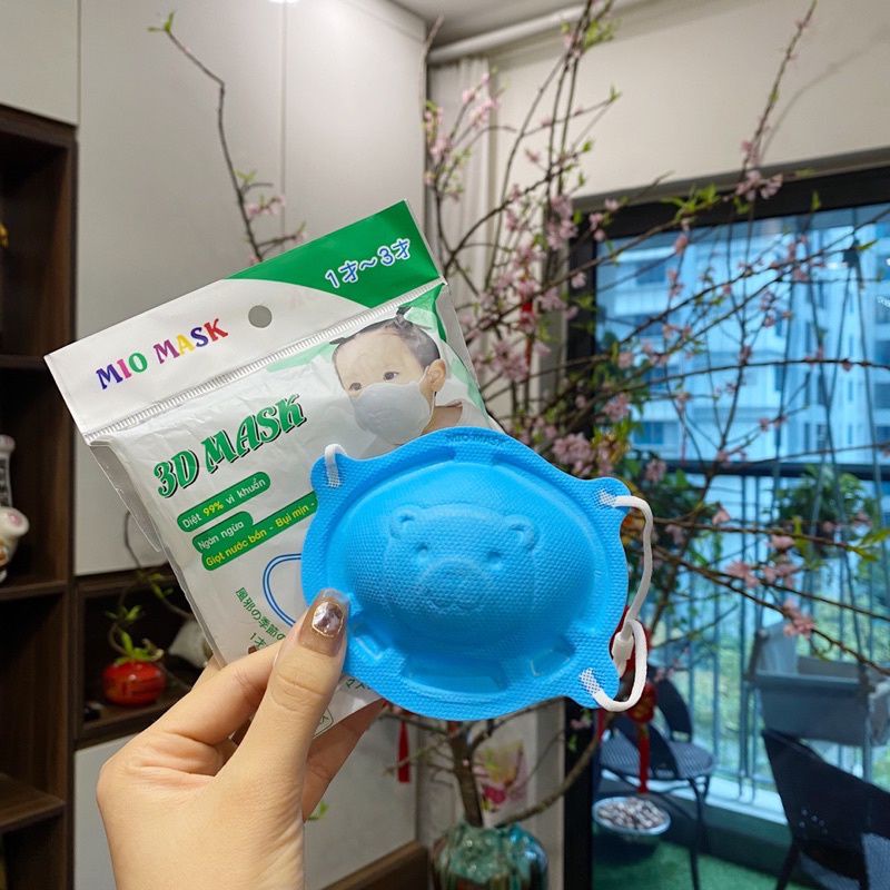 Sét 3 cái khẩu trang MIO MASK cho bé từ sơ sinh-3 tuổi loại tốt, chống giọt bắn loại tốt