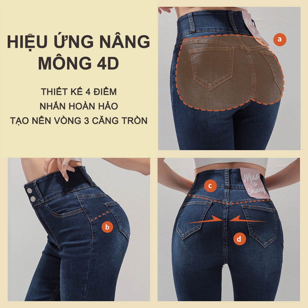 Quần Jeans Tôn Dáng Thế Hệ Mới Cho Vóc Dáng Trung Bình (WOW SO SKINNY) nữ Air Space 2130123014