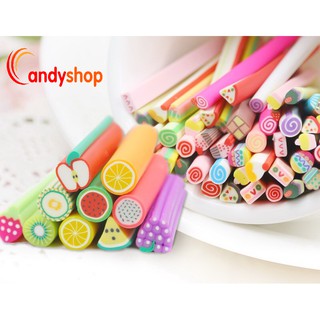 Combo 10 cây nail đất sét trái cây dán móng - Candyshop88