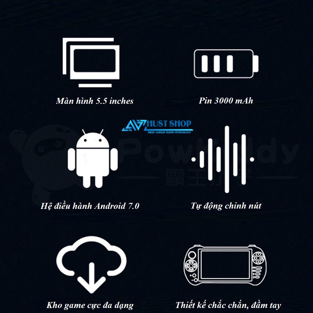 Máy Chơi Game X15 Hệ Điều Hành Android 7.0 Hỗ Trợ Full game PSP/PS1/N64 Cân God Of War/PUBG Màn Hình Cảm Ứng | BigBuy360 - bigbuy360.vn