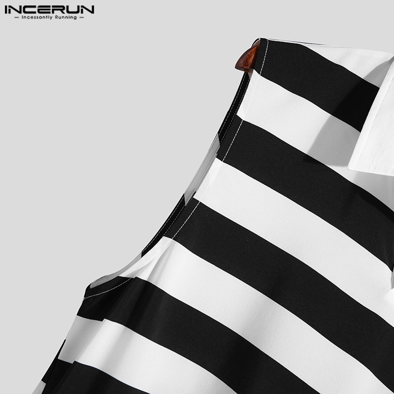 Incerun Áo Sơ Mi Không Tay Viền Tua Rua Kiểu Cách Thường Ngày Cho Nam Dự Tiệc