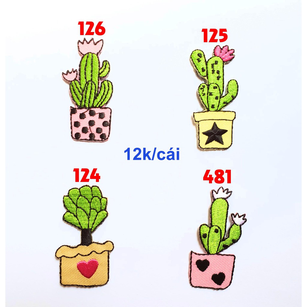 Stiker vải chậu cây cute