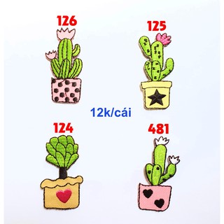 Stiker vải chậu cây cute
