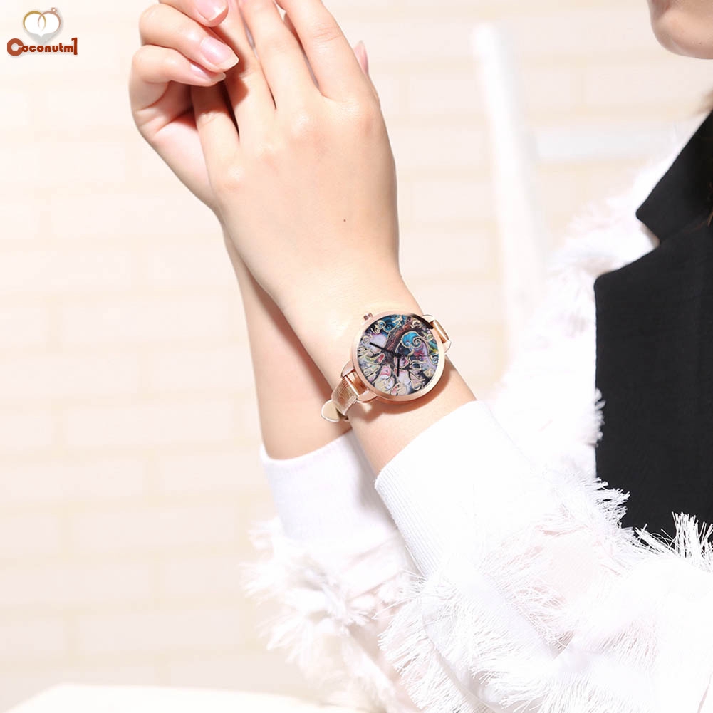 C✞ FANTEEDA Fashion Casual Cartoon Pattern Quartz Watch Women Wrist Watches 