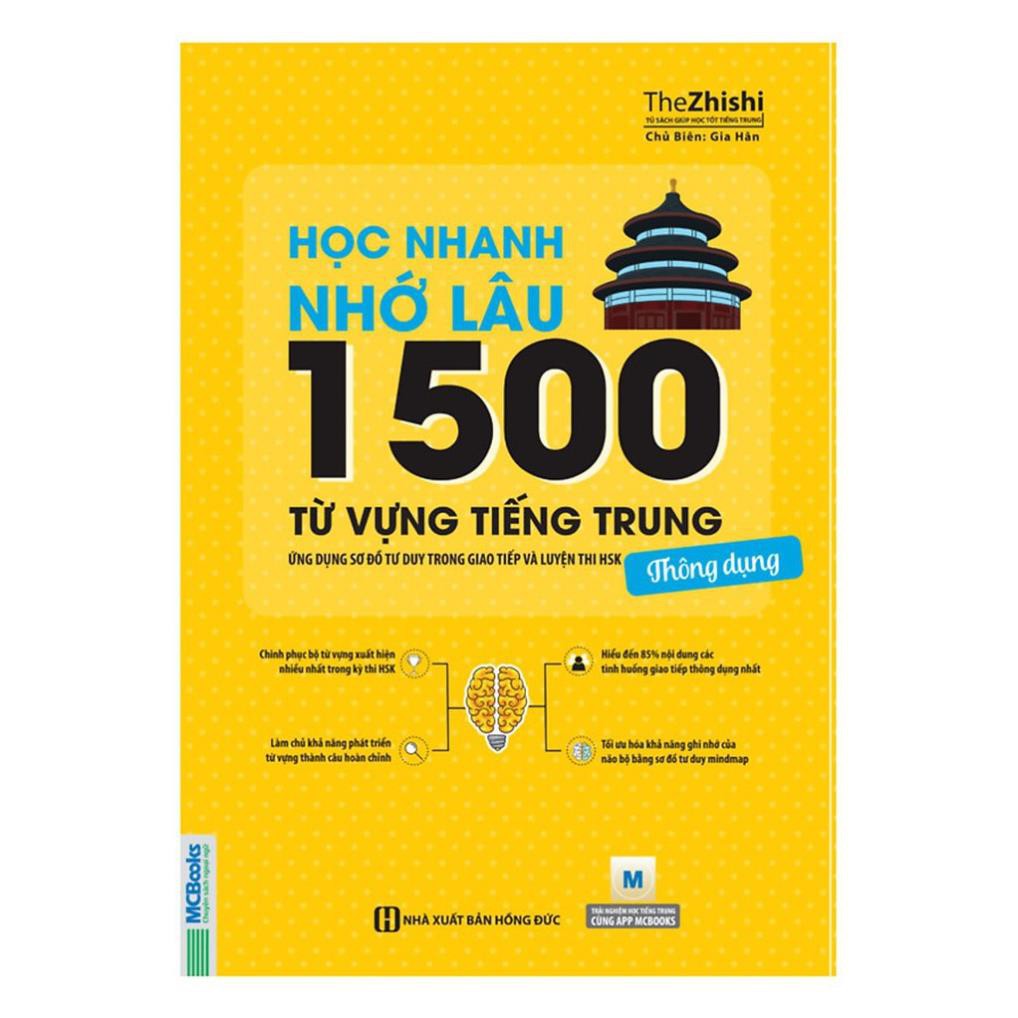 Sách - Combo Sách Học Nhanh Nhớ Lâu 1500 Từ Vựng Tiếng Trung + Học nhanh nhớ lâu ngữ pháp tiếng trung thông dụng | BigBuy360 - bigbuy360.vn