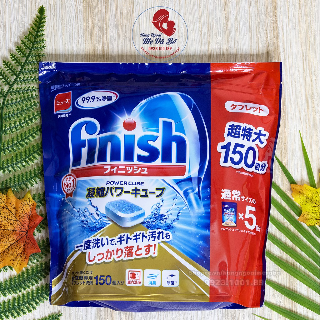 Viên rửa bát Finish Nhật Bản chuyên dụng cho máy rửa bát (150 viên/túi)