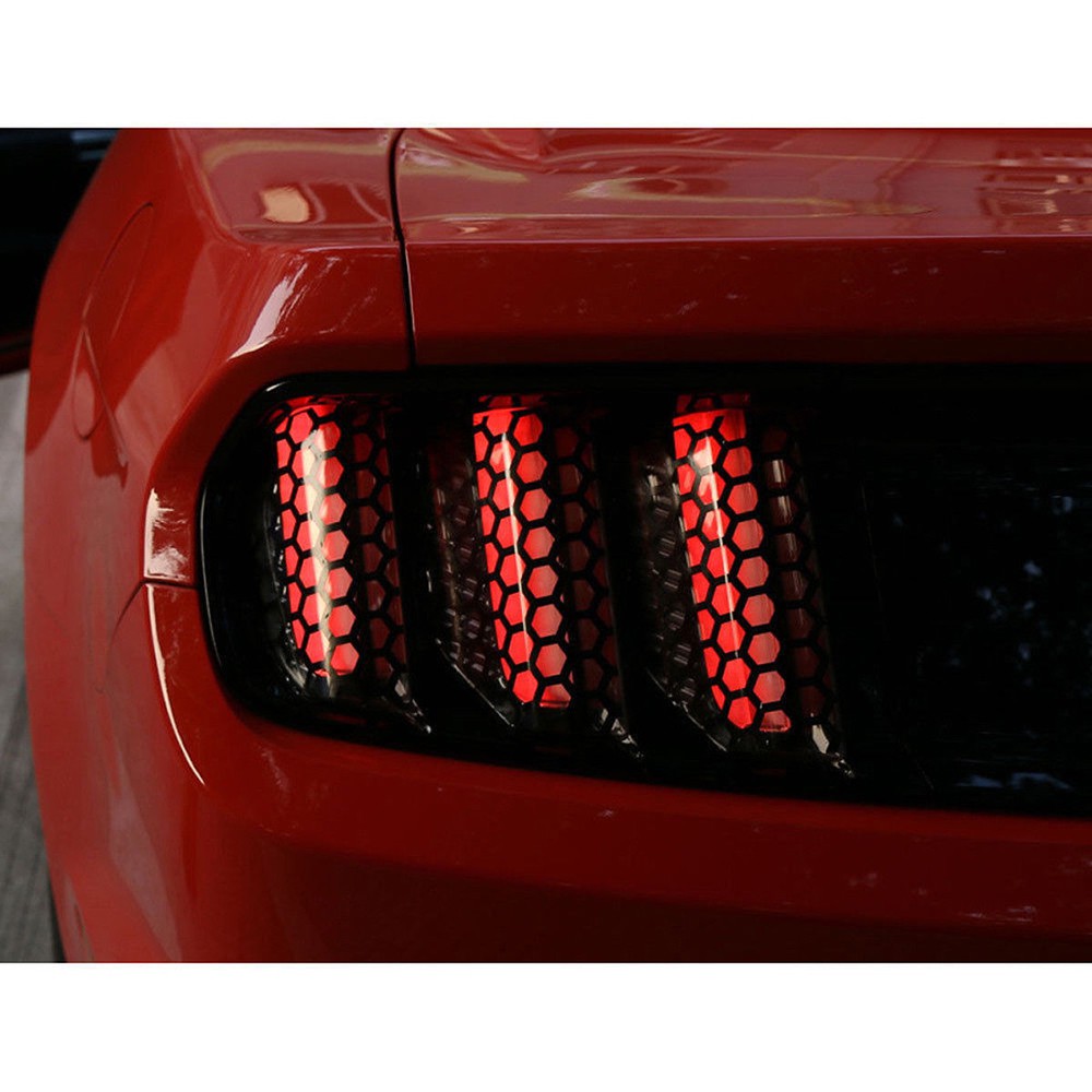 Car paster 6 pcs Honeycomb Shaped Stickers Cover Car Rear Tail Light Cover Decoration for Ford