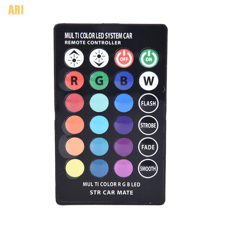 Bộ 2 Bóng Đèn LED T10 5050 W5W 6 SMD RGB Điều Khiển Từ Xa Tiện Dụng Cho Xe Hơi