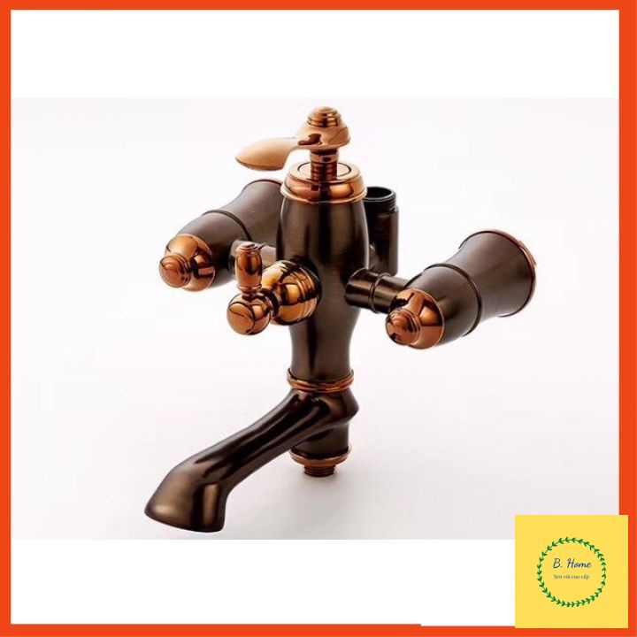 Sen tắm cây đứng nóng lạnh KOBESI đồng thau cao cấp, phong cách quý tộc, bảo hành 3năm