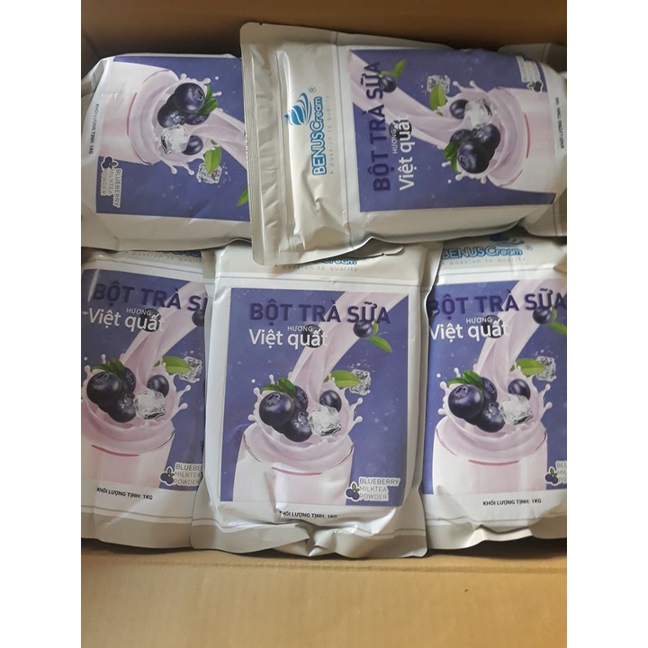 Bột trà sữa vị Việt quất Benuscream túi 1kg