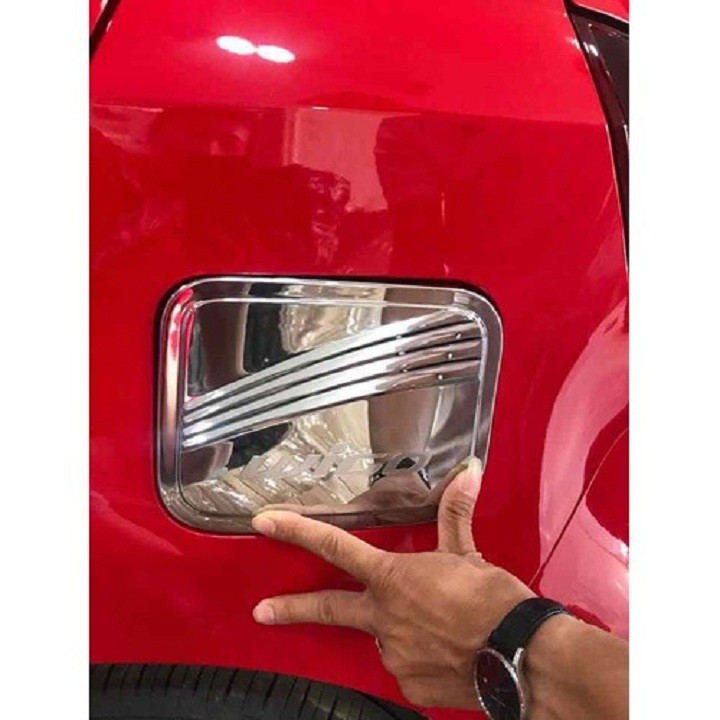 Wigo,Ốp trang trí nắp bình xăng mạ crom xe Toyota Wigo