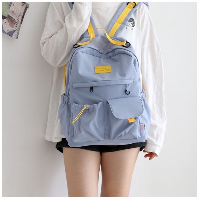 Balo Đi Học 4 Màu Pastel Chống Thấm Nước Độ Bền Cao Giá Rẻ Học Sinh Sinh Viên