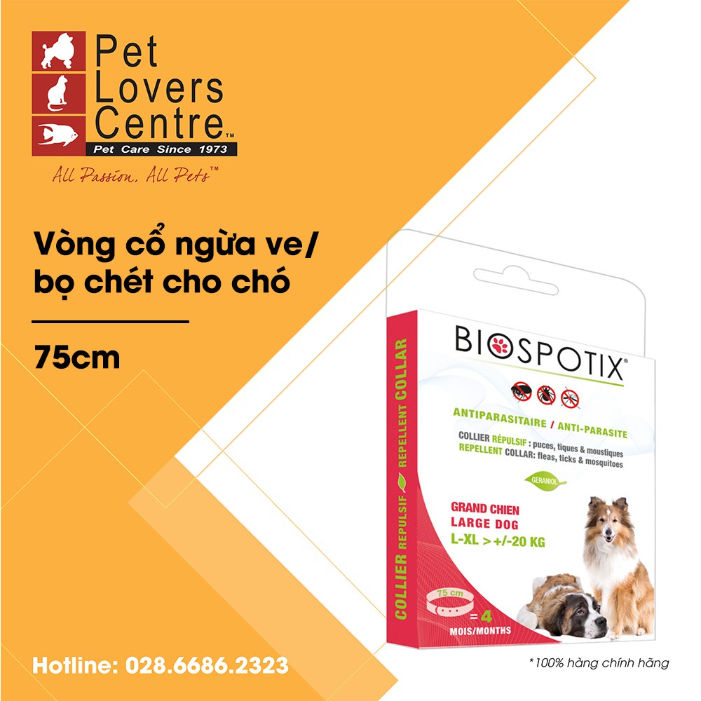 [xuất xứ Pháp] vòng cổ ngừa ve cho chó BIOGANCE BIOSPOTIX COLLAR FOR DOG (FLEA / TICK)