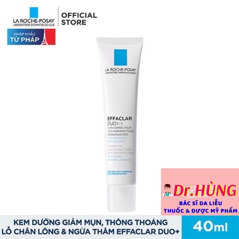 ✅(CHÍNH HÃNG) Kem Dưỡng Da Thông Thoáng Lỗ Chân Lông Ngừa Thâm và Mụn Effaclar Duo+ 40ml