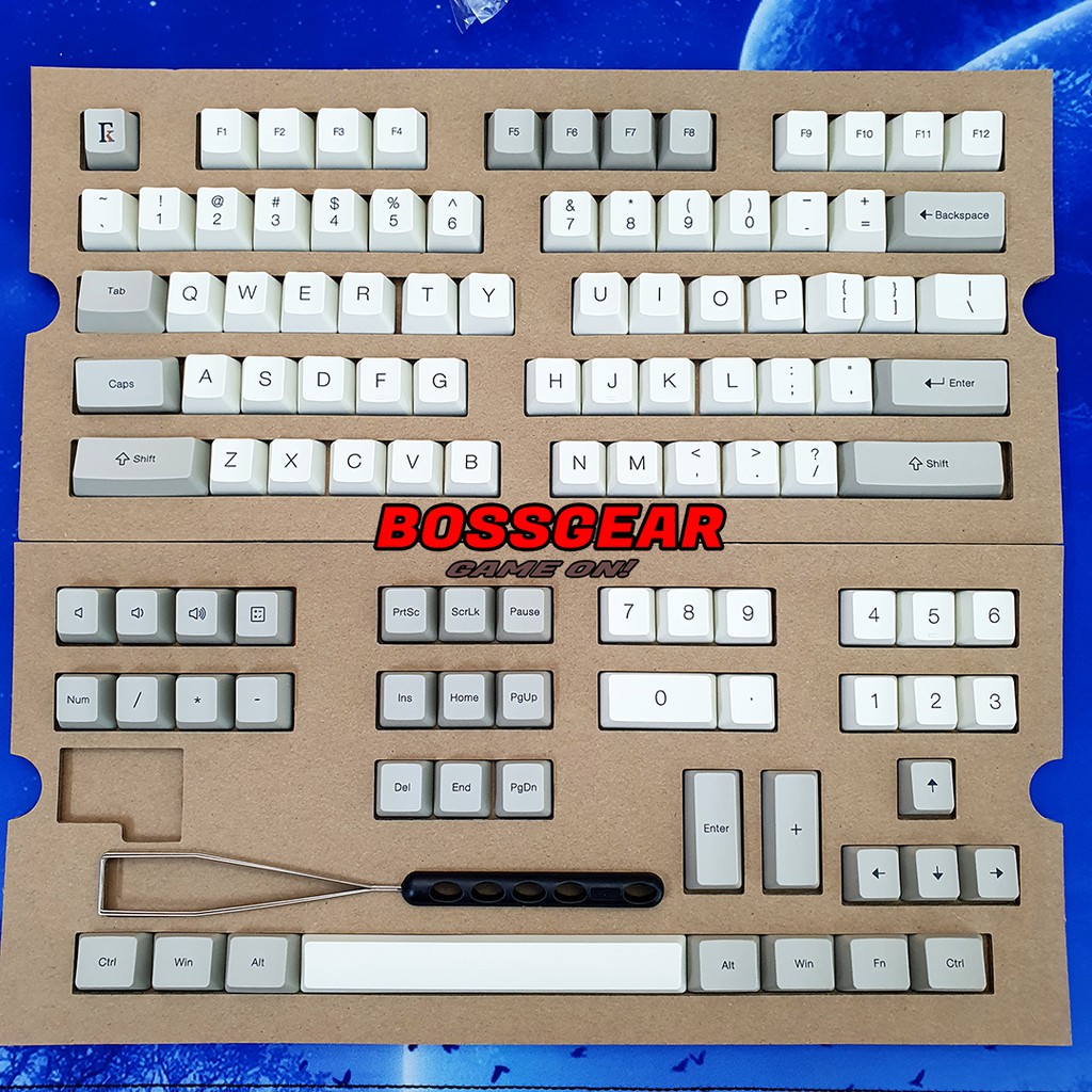 Bộ Keycap PBT Dye Sub 9009 cực đẹp và dày, OEM profile,Font chữ To, tặng kèm nhổ keycap