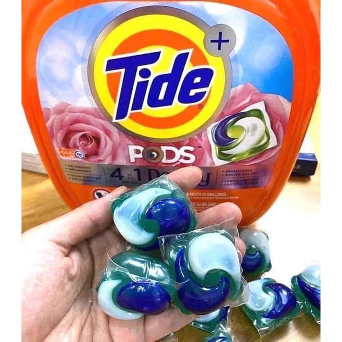 - Viên giặt Tide Pods Downy/ Oxi hộp 104 viên
