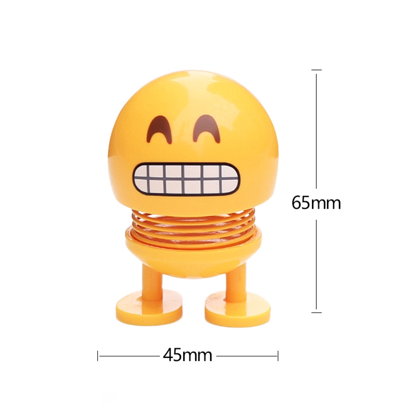 Shaking Dolls Funny Emoji Toys Rotating Head Toys Kids Cute Spring Toys Car Emoji Emoji